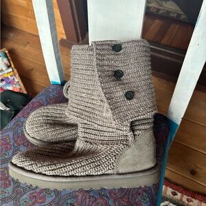 UGG Knit Button-Up Boots
